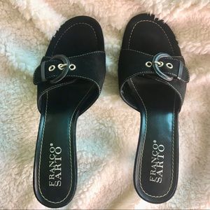 ❗️3/$39 Franco Sarto Mules Black Suede Size 10